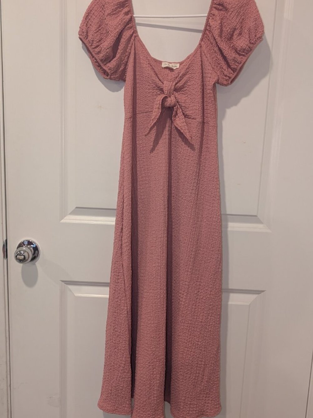 See You Monday Pink Maxi Coquette Francesca's Bow Tie Pink Sun Dress